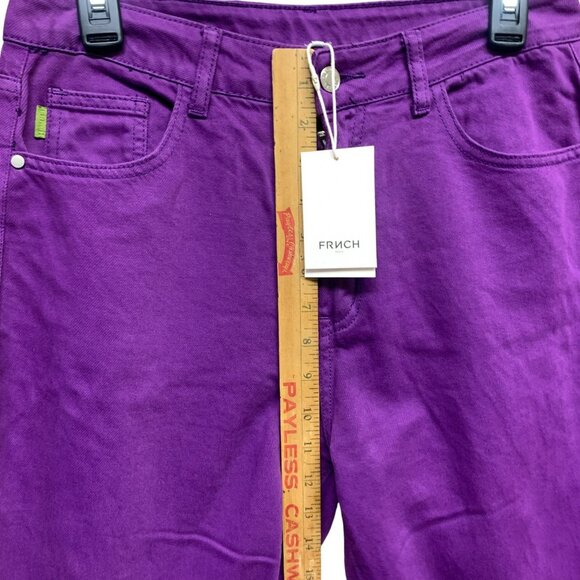NEW FRNCH Paris Aline Violet Jeans Women’s Size 28 Wide Leg High Waisted Rise - Picture 13 of 15